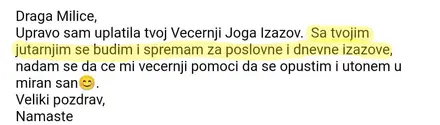 Iskustvo članice 15