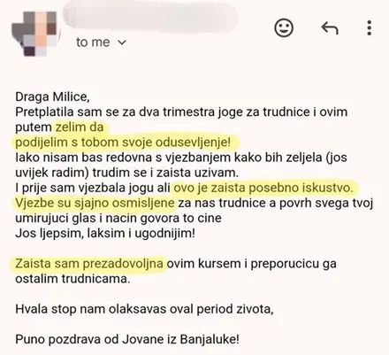 Iskustvo članice 1